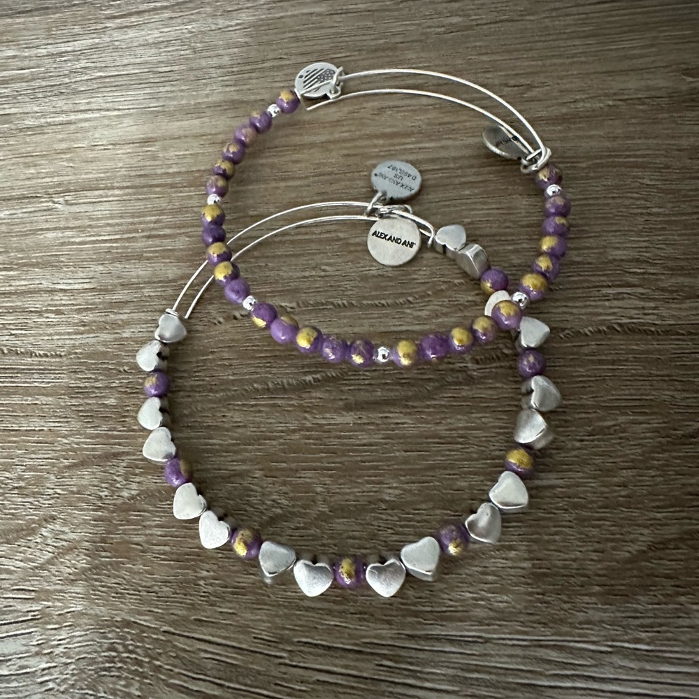 Alex and Ani Purple Heart set